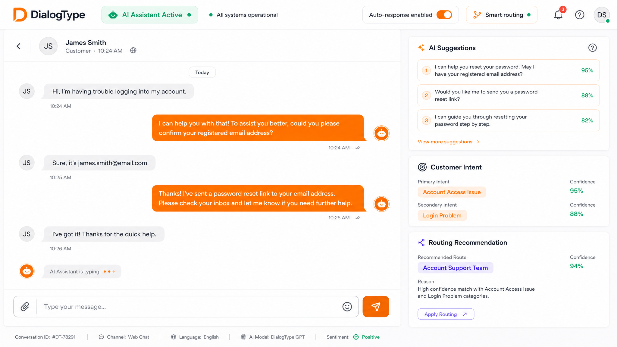 DialogType AI assistant